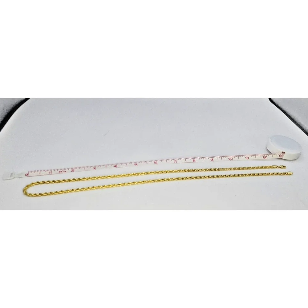 14K Yellow Gold Plated Rope Chain Necklace 3mm 26” Twisted Unisex – 21g – NEW